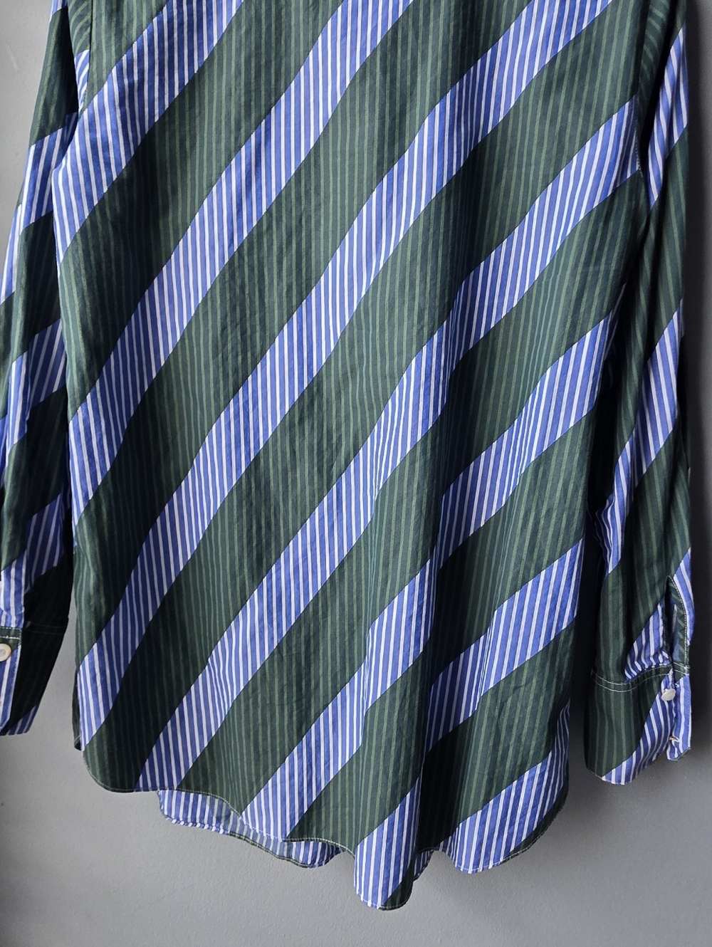 Tory Burch Striped Tie-Front Blouse – Blue/Green – Size 2 – Excellent Condition - Picture 3 of 3